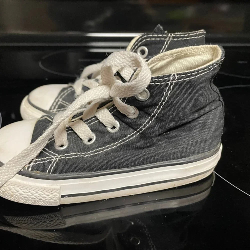 Converse Black All Star hi tops 7